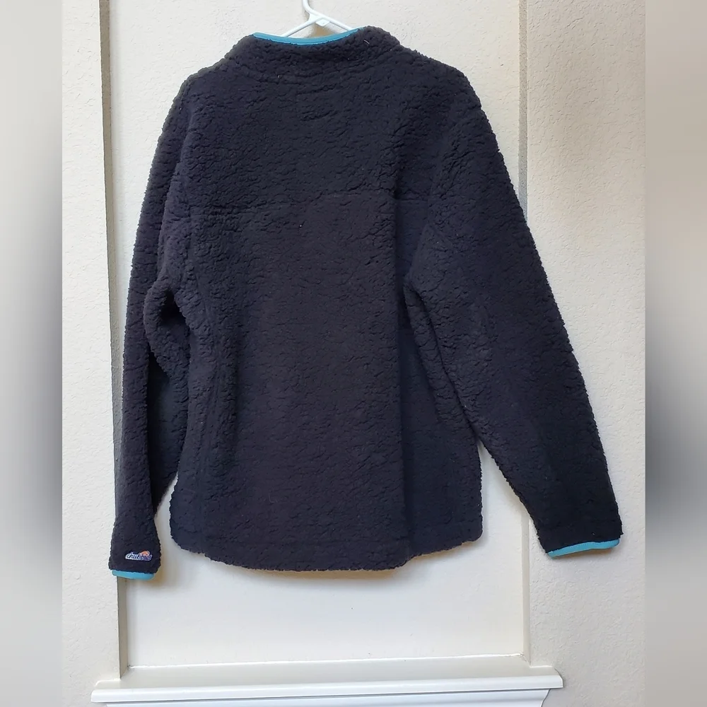 Chubbies Black Half Zip Sherpa Pullover. Size XL
